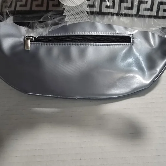 Versace Silver Belt Bag Travel Pouch Fanny Pack Crossbody Designer Unisex Bag - Picture 5 of 10